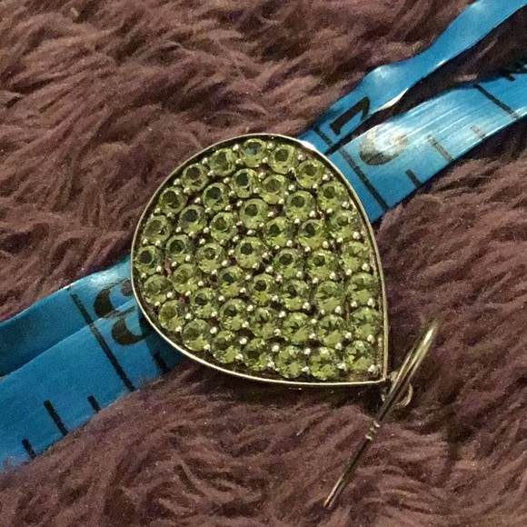 Vintage Michael Valitutti Natural Peridot Sterling Silver Dangle Earrings - Picture 9 of 16